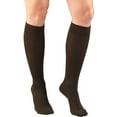 thumbnail image 1 of Women's Trouser Socks, Dress Style, Rib Pattern: 15-20 mmHg, Brown, Small, 1 of 7