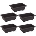 thumbnail image 1 of HOOWIFFY 5Pcs Rectangular Flower Planting Holder for Household and Office Use 16.5x12x6in, 1 of 8