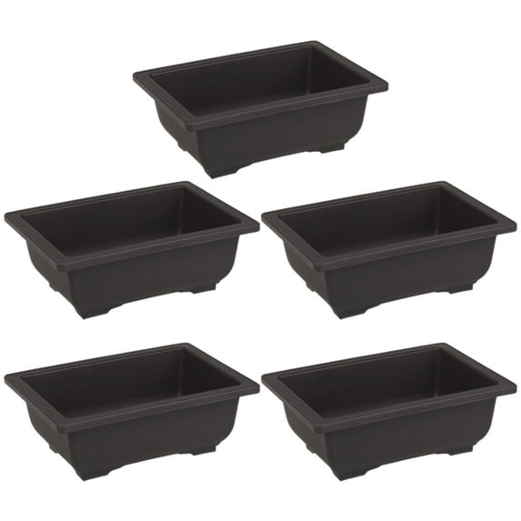 HOOWIFFY 5Pcs Rectangular Flower Planting Holder for Household and Office Use 16.5x12x6in