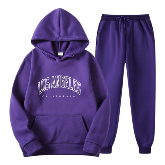 Women's Trousers Suit Matching Couples' Hoodies Set Fashionable Lined Sweatshirts Comfortable Stylish Pullover Hooded Tracksuits