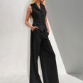 thumbnail image 1 of Women's Trousers Suit Set Casual Vest With Pockets For Everyday Wear Stylish Summer Outfit Pairing With Heels Comfortable And Machine Washable Activewear Snow Women Ladies Working Suits And Dresses, 1 of 4