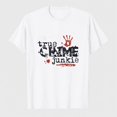 thumbnail image 1 of Women's True Mystery Letter Graphic T-Shirt, 100% Cotton Short Sleeve Shirt, 1 of 7