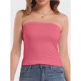 thumbnail image 1 of Women's Tube Crop Tops Strapless Cute Sexy Basic Solid Casual Cami Tops, 1 of 6