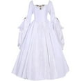 thumbnail image 1 of Women's Tudor Period Queen Dress Medieval Renaissance White Wedding Dress, 1 of 5