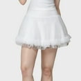 thumbnail image 1 of Women's Tulle Mini Skirt with Soft Lining and Layered Ruffle Hem for a Whimsical Ballet-Inspired Look - Medium, White, 1 of 7
