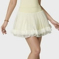 thumbnail image 1 of Women's Tulle Mini Skirt with Soft Lining and Layered Ruffle Hem for a Whimsical Ballet-Inspired Look - Medium, Yellow, 1 of 7
