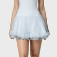 thumbnail image 1 of Women's Tulle Mini Skirt with Soft Lining and Layered Ruffle Hem for a Whimsical Ballet-Inspired Look - X Large, Light Blue, 1 of 7