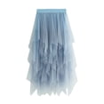 thumbnail image 1 of Women's Tulle Skirt High Waist Tiered Layered Mesh Ballet Prom Party Tulle Tutu A-line Midi Skirt, 1 of 9
