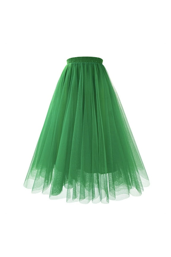 Women's Tulle Skirt Knee Length Layered Wedding Party Homecoming Prom Tulle Skirt Party Evening Tea Length Dress