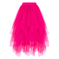 thumbnail image 1 of Women's Tulle Skirt Tiered Midi Length High Waist A Line Fairy Cake Party Skirt Mesh Skirts White Tulle Skirt, 1 of 2