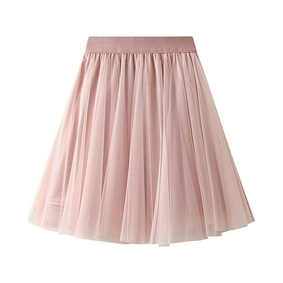Women's Tulle Skirts High Waist Layered Mesh Formal Princess Prom Skirt A Line Mini Skirt