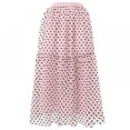 thumbnail image 1 of Women's Tulle Skirts High Waist Layered Mesh Midi Skirt Casual A Line Polka Dot Long Skirts, Pink S-2XL, 1 of 9