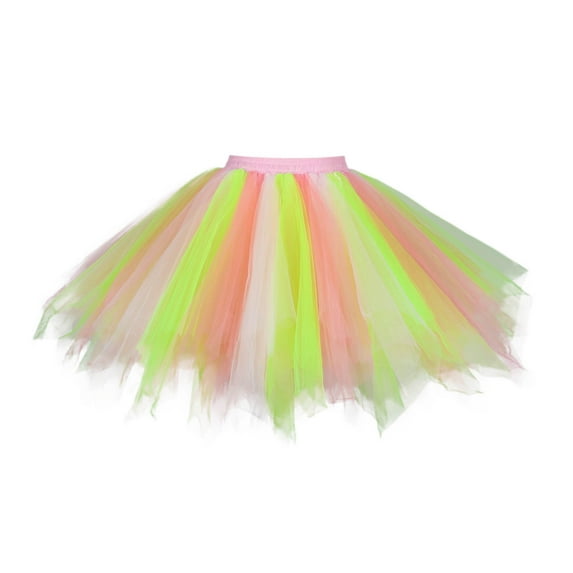 Women's Tulle Skirts - Layered Tulle Tutu Skirt Skirts Ballet Tutu Skirt Women and Big Girl's Womens Tutu Skirt 80s for Women Carnival for Women