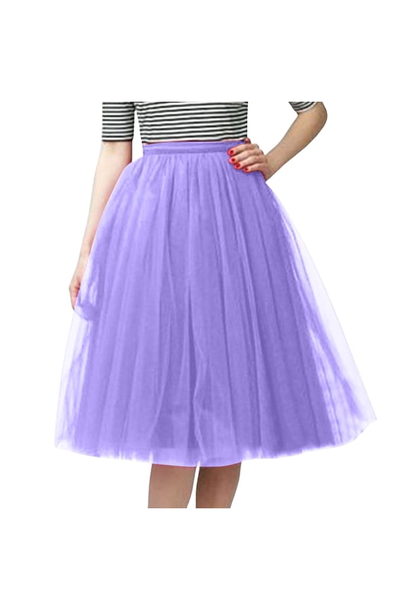 Women's Tulle Skirts - Women's Mini/Midi/Maxi Tulle Skirt Women Girls Tutu Skirt Elastic Tulle Tutus Layered Womens Ballet Tutu Skirts for Girls Tulle Tutu Skirts Party Festival Carnival