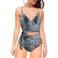 thumbnail image 1 of Women's Tummy Control One Piece Bathing Suit Cut Out Monokini Swimsuits Wrap Push Up Swimwear Plus Size, 1 of 3