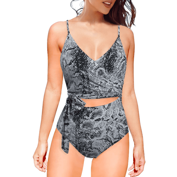 Women's Tummy Control One Piece Bathing Suit Cut Out Monokini Swimsuits Wrap Push Up Swimwear Plus Size