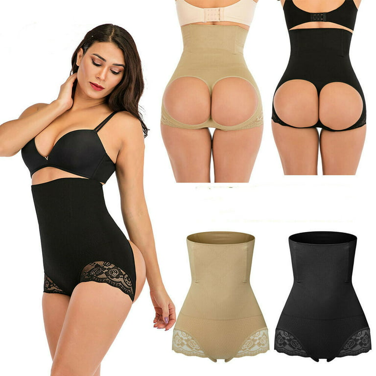 Women's Tummy Control Shapewear Panties High Waist Body Shaper Underwear  Butt Lifter Slimming Briefs, Beige, M/L
