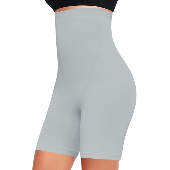 Firvespy Women's Tummy Control Butt Lifting Shapewear Shorts High Waist, Gray (1-Pack)