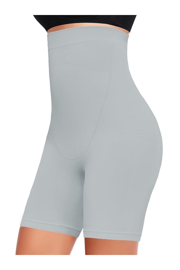 Women's Tummy Control Butt Lifting Shapewear Shorts High Waist, Gray (1-Pack)