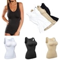 thumbnail image 1 of Women's Tummy Control Shapewear Tank Top with Built in Bra Camisole - Seamless Body Shaper Compression Tops, 1 of 8