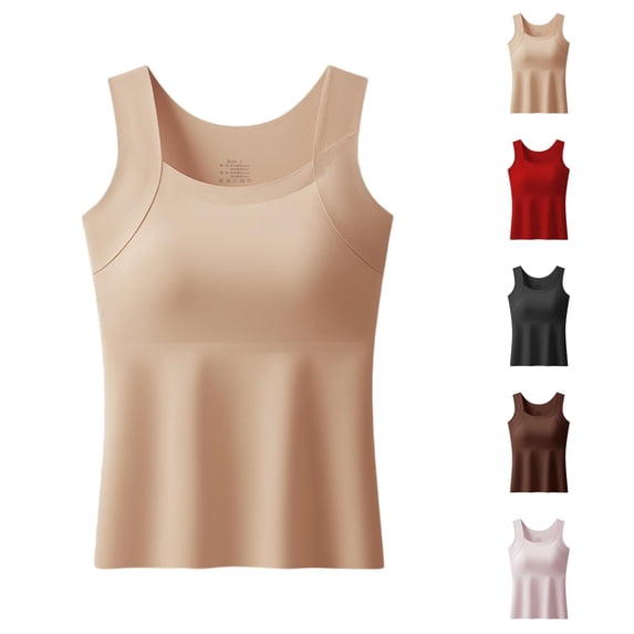 Women's Tummy Control Shapewear Tank Tops Seamless Crew Neck Compression Tops Slimming Body Shaper Camisole