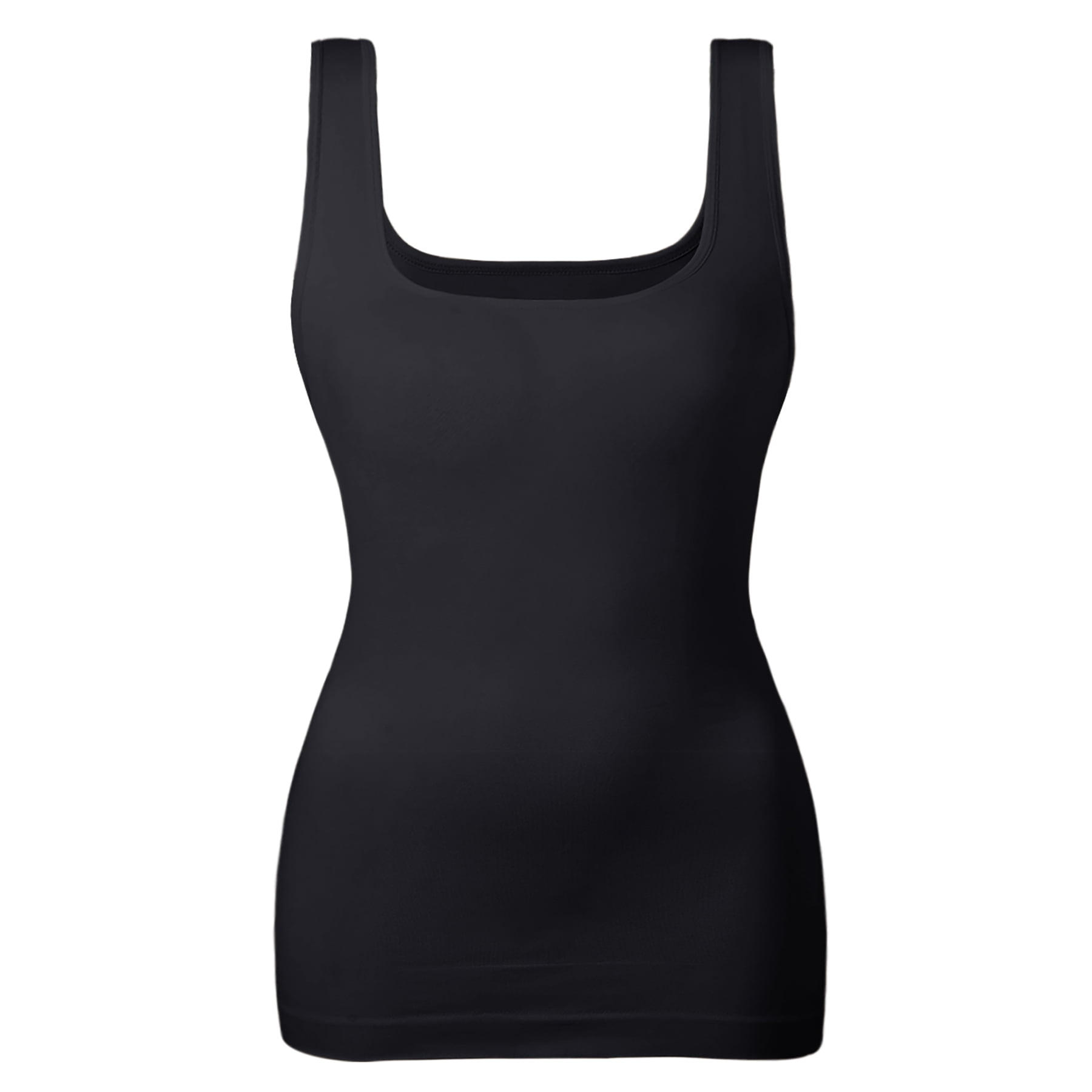 Women's Seamless Shapewear Tank Top, Comfort Slimming Tummy Control Camisole, Square Neck