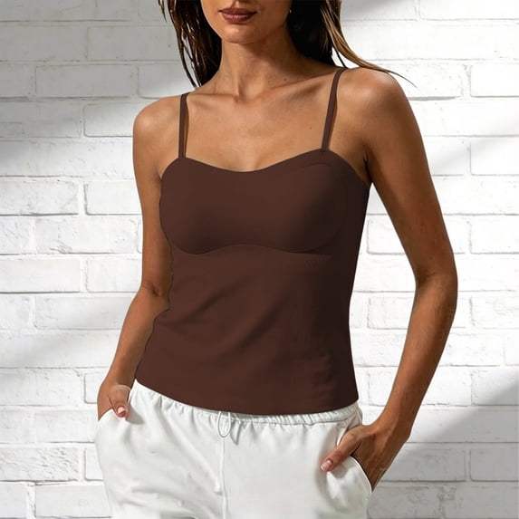 Women's Tummy Control Shapewear Tank Tops Shapewear Camisoles with Built in Bra Tummy Control Compression Tank Tops for Women Body Shaper Padded Tanks