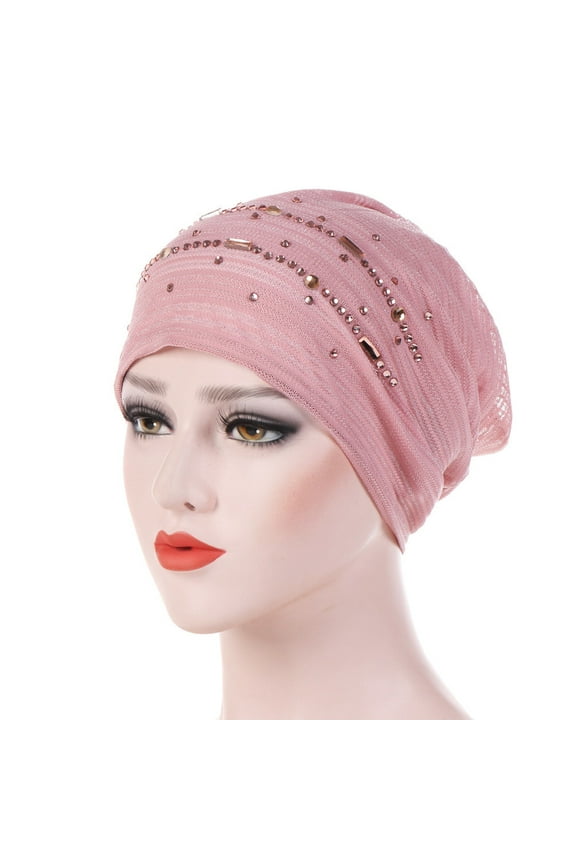 Women's Turban Hat – Soft Chemo Beanie for Cancer Patients & Fashion Headwear,Pink,One Size,Dailypoc