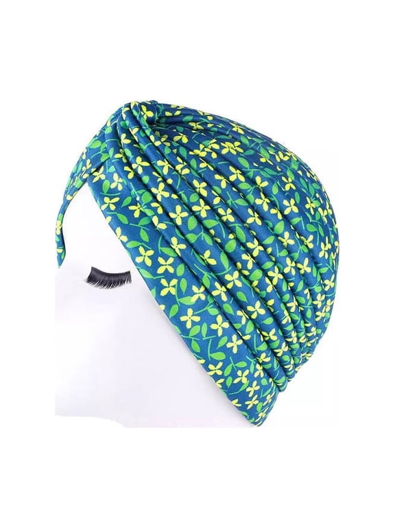 Women’s Turban (Yellow Flower) Beanie, Chemo Hat, for Teens, Adults, Yoga, Running