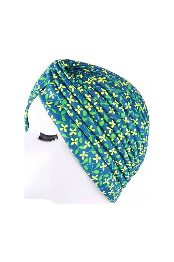 Women’s Turban (Yellow Flower) Beanie, Chemo Hat, for Teens, Adults, Yoga, Running