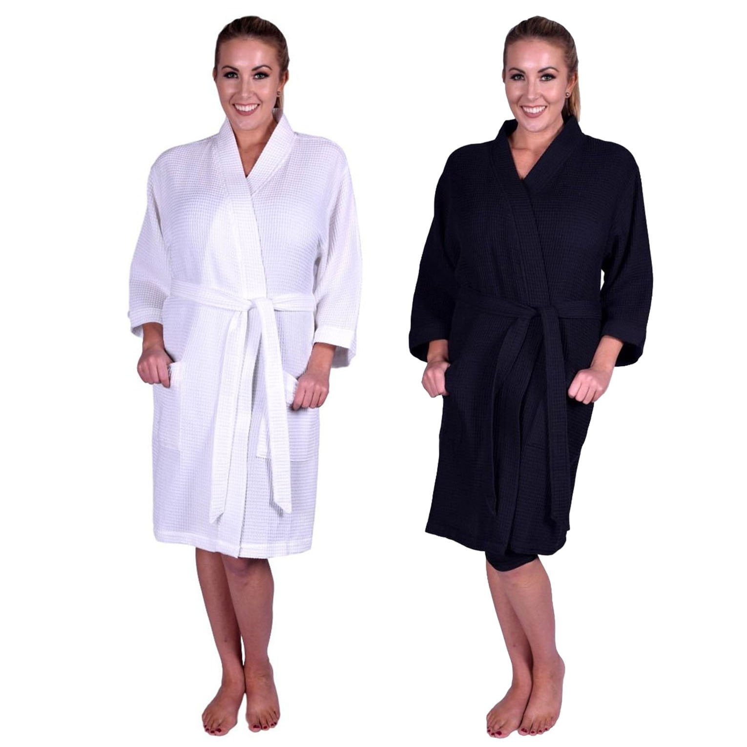 Women's Turkish Cotton Robe, Luxurious 100 Waffle Weave Eco Friendly
