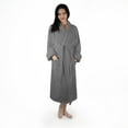 thumbnail image 1 of Women's Turkish Cotton Terry Ultra-Soft and Absorbent Long Bathrobe, Grey, 1 of 6