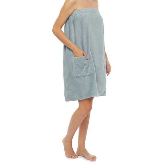 Women's Turkish Terry Cotton Bath and Shower Towel Wrap Seafoam Large/X-Large