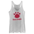 thumbnail image 1 of Women's Turning Red Panda Power Paw Print Racerback Tank Top White Heather 2X Large, 1 of 4