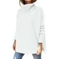 thumbnail image 1 of Women's Turtleneck Batwing Sleeve Oversized Pullover Sweater Knitted Loose Comfortable Winter Fashion Top, 1 of 8