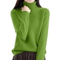 thumbnail image 1 of Women's Turtleneck Cozy Sweaters Ribbed Knit Tops Dressy Casual Warm Winter Pullover, 1 of 3