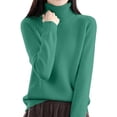 thumbnail image 1 of Women's Turtleneck Cozy Sweaters Ribbed Knit Tops Dressy Casual Warm Winter Pullover, 1 of 3