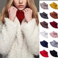 thumbnail image 1 of Women's Turtleneck Dickey Collar, Knitted Detachable Mock Neck Collar for Blouse Dress, Layering Piece for Winter Fashion Accessory, Fits Women and Girls-Black, 1 of 7