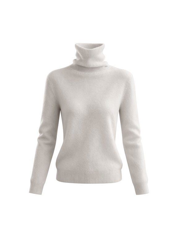 Women's Turtleneck Knit Solid Sweater Long Sleeve Drop Shoulder Pullover Trendy Fall Winter Basic Slim Fit Cozy Casual Top Camel S