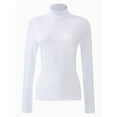 thumbnail image 1 of Women's Turtleneck Long Sleeve Shirts Slim Fitted Lightweight Base Layer Casual Tops, 1 of 5