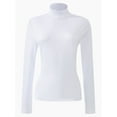 thumbnail image 1 of Women's Turtleneck Long Sleeve Shirts Slim Fitted Lightweight Base Layer Casual Tops, 1 of 5