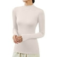 thumbnail image 1 of Women's Turtleneck Shirts Plus Size Long Sleeve Slim Fitted T Shirts Basic Stretch Tee Tops 2025 Winter Underwear Tops, 1 of 6