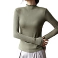 thumbnail image 1 of Women's Turtleneck Shirts Plus Size Long Sleeve Slim Fitted T Shirts Basic Stretch Tee Tops 2025 Winter Underwear Tops, 1 of 4