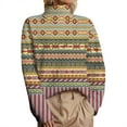 thumbnail image 1 of Women's Turtleneck Sweaters Vintage Boho Printed Long Sleeve Knitted Pullover Shirts Fall Winter Casual Warm Comfy Blouses, 1 of 5