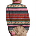 thumbnail image 1 of Women's Turtleneck Sweaters Vintage Boho Printed Long Sleeve Knitted Pullover Shirts Fall Winter Casual Warm Comfy Blouses, 1 of 4