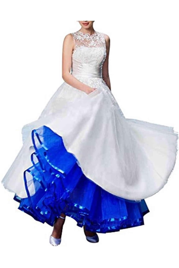 Women's Tutu 50s Royal Petticoats Underskirt Half Slips for Wedding Crinoline