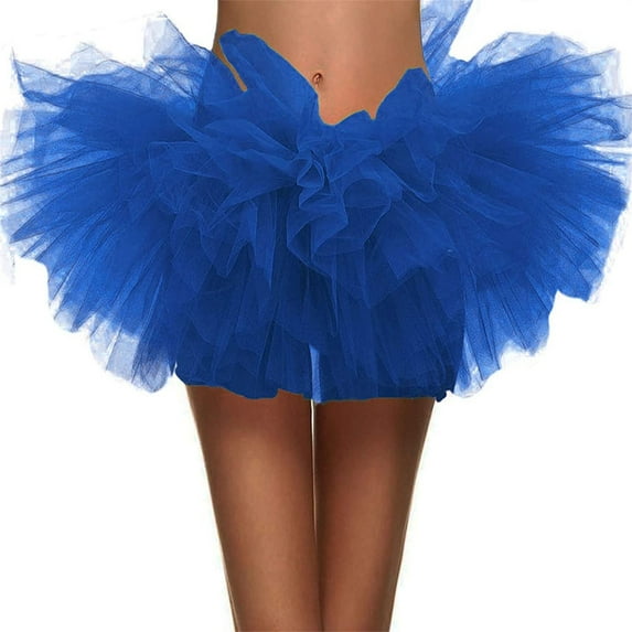 Women's Tutu Skirt Elastic 5 Layered Vintage Tulle Ballet Skirt Party Festival Costume