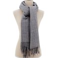 thumbnail image 1 of Women's Tweed Soft Warm Winter Shawl Wrap Blanket Scarf with Tassels, Grey, 1 of 2