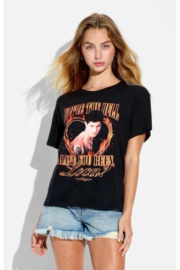 Women's Twilight Jacob Loca Black Graphic T-Shirt - XL