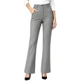 thumbnail image 1 of Women's Twill High Waisted Flare Dress Pants Business Casual Work office Bell Bootcut Trousers with Pockets Classic Elegant Bottoms Gray, 1 of 6